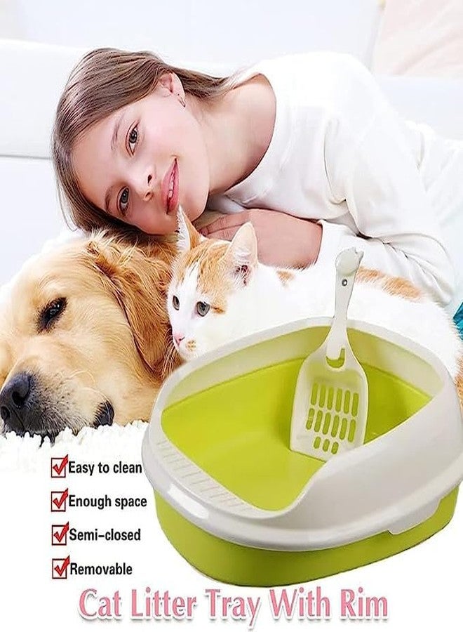 KittuPet Cat Litter Tray Hygienic Litter Box Cat Litter Box Tray for Cats -1 Litter Box Tray + 1 Scoop Free (Color May Vary) - Image 3